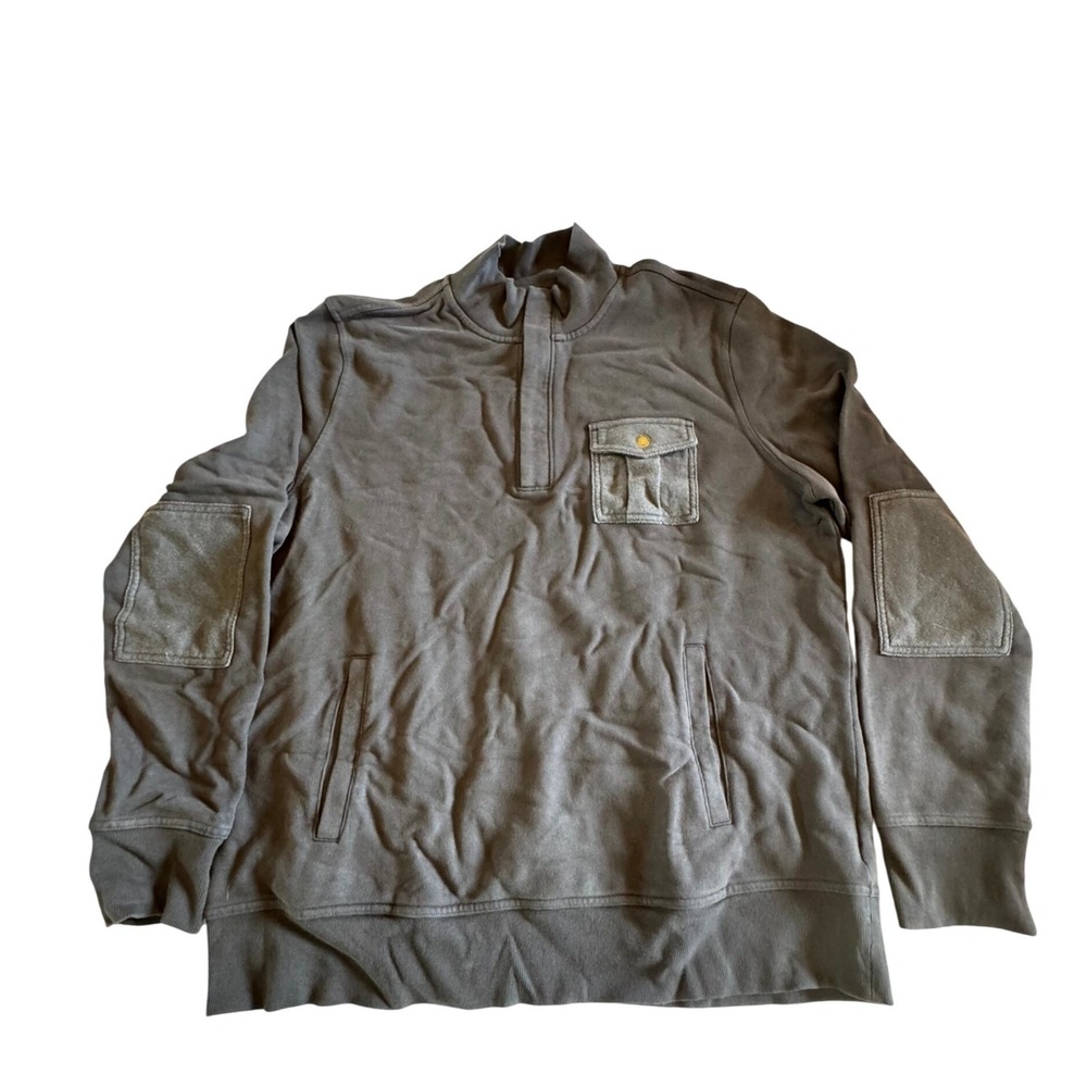 Brooks Brothers Mens Gray 1/4 Snap Pullover‎ Long Sleeve Casual Sweatshirt